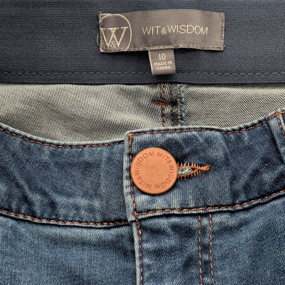 NWT Wit & Wisdom Sam High Waist Wide Leg Blue Jeans - Picture 5 of 5